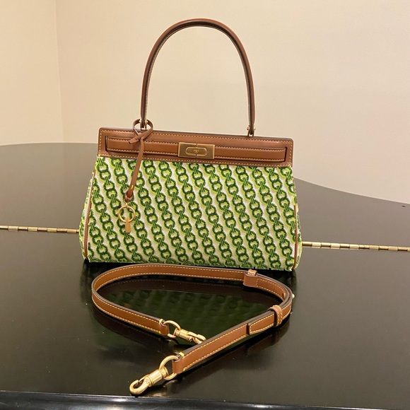 Tory Burch NWT luxury RARE Authentic Lee Radziwill Fil Coupe Small Satchel/bag - Picture 6 of 17